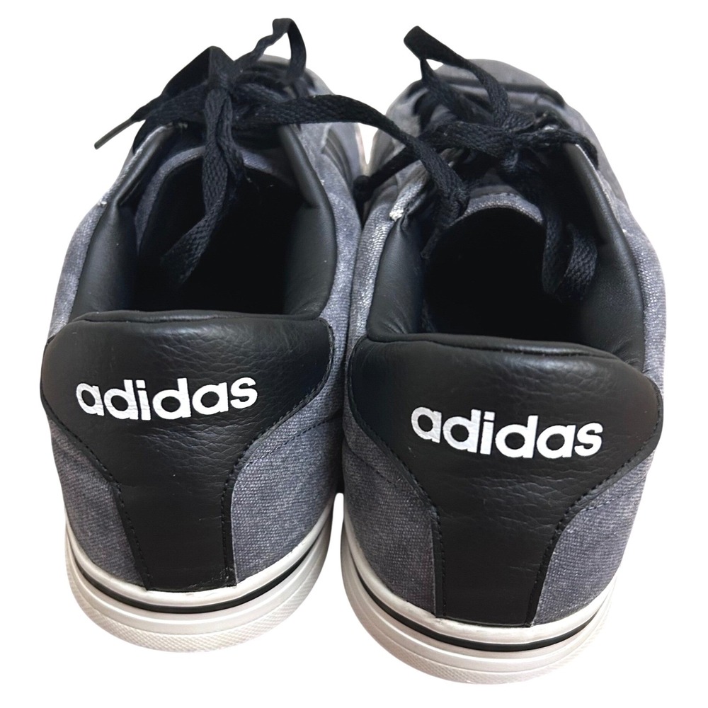 Adidas Neo Cloudfoam Super Mens Gray Black Canvas Sneakers AW4314 Size‎ 13 - Picture 2 of 8